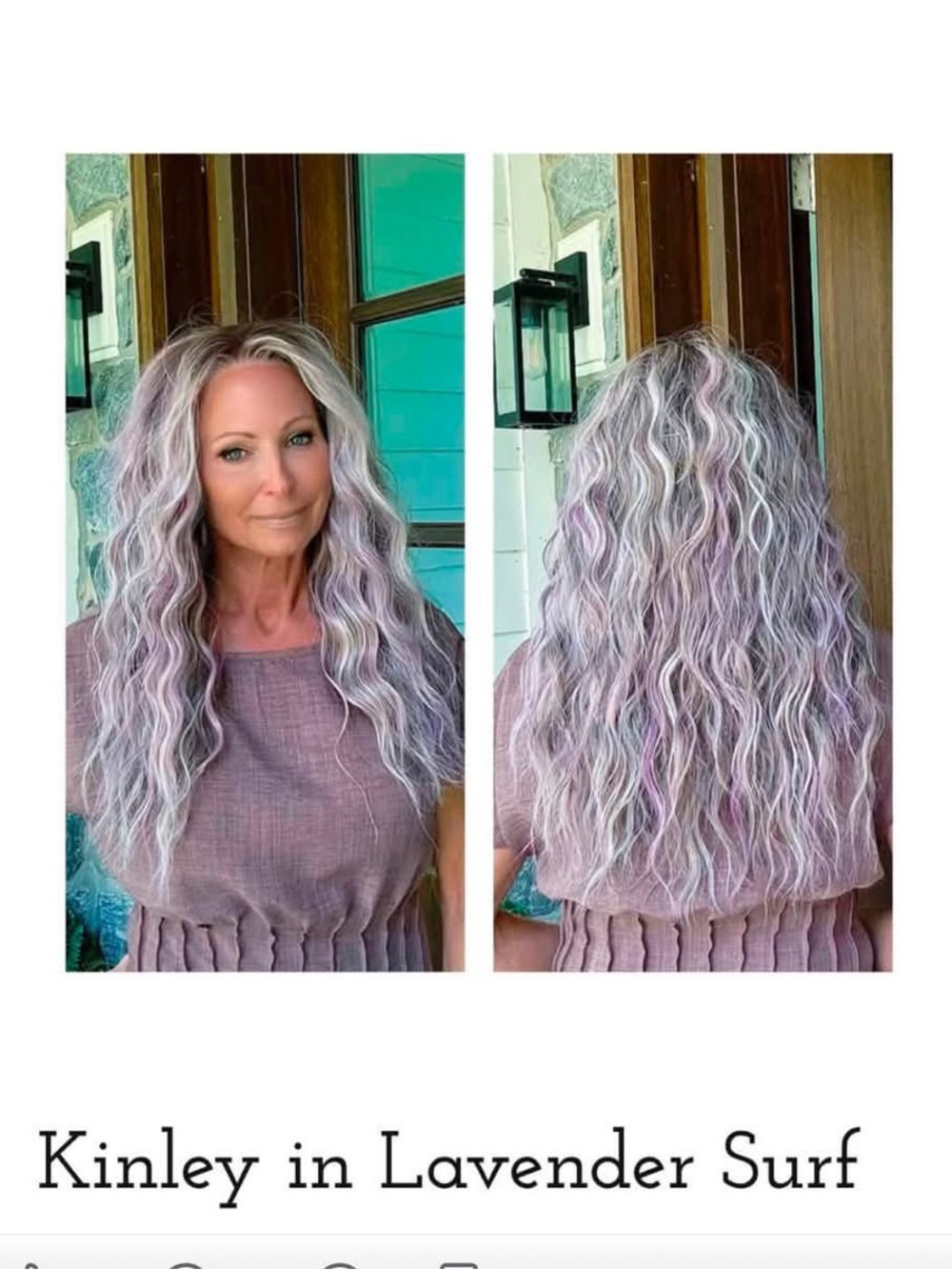 Lavender Surf Long Wavy Women's Hair Color